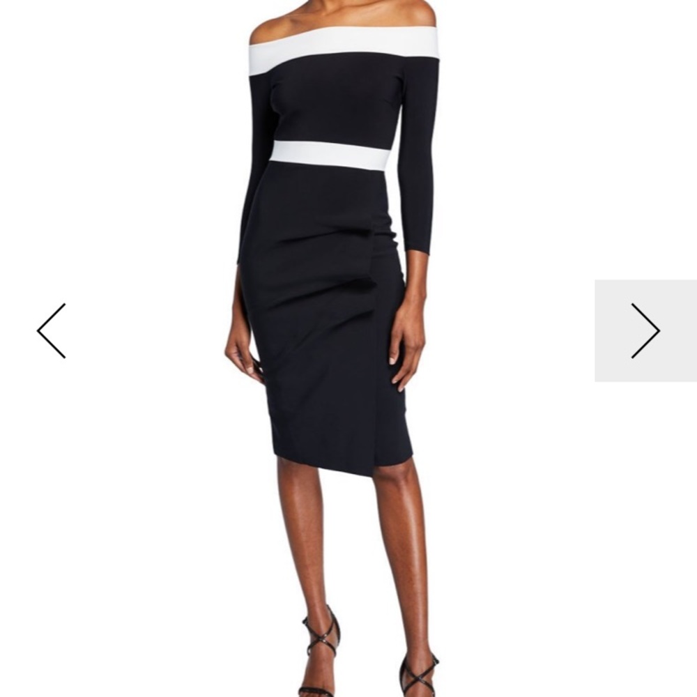 Chiara Boni Off-the-Shoulder Cocktail Dress